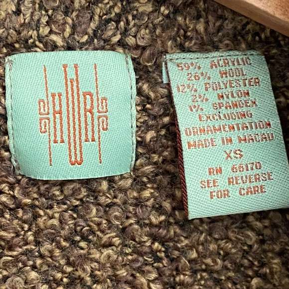 HWR (Anthropologie) Sweater Jacket Velvet Details - Picture 8 of 13